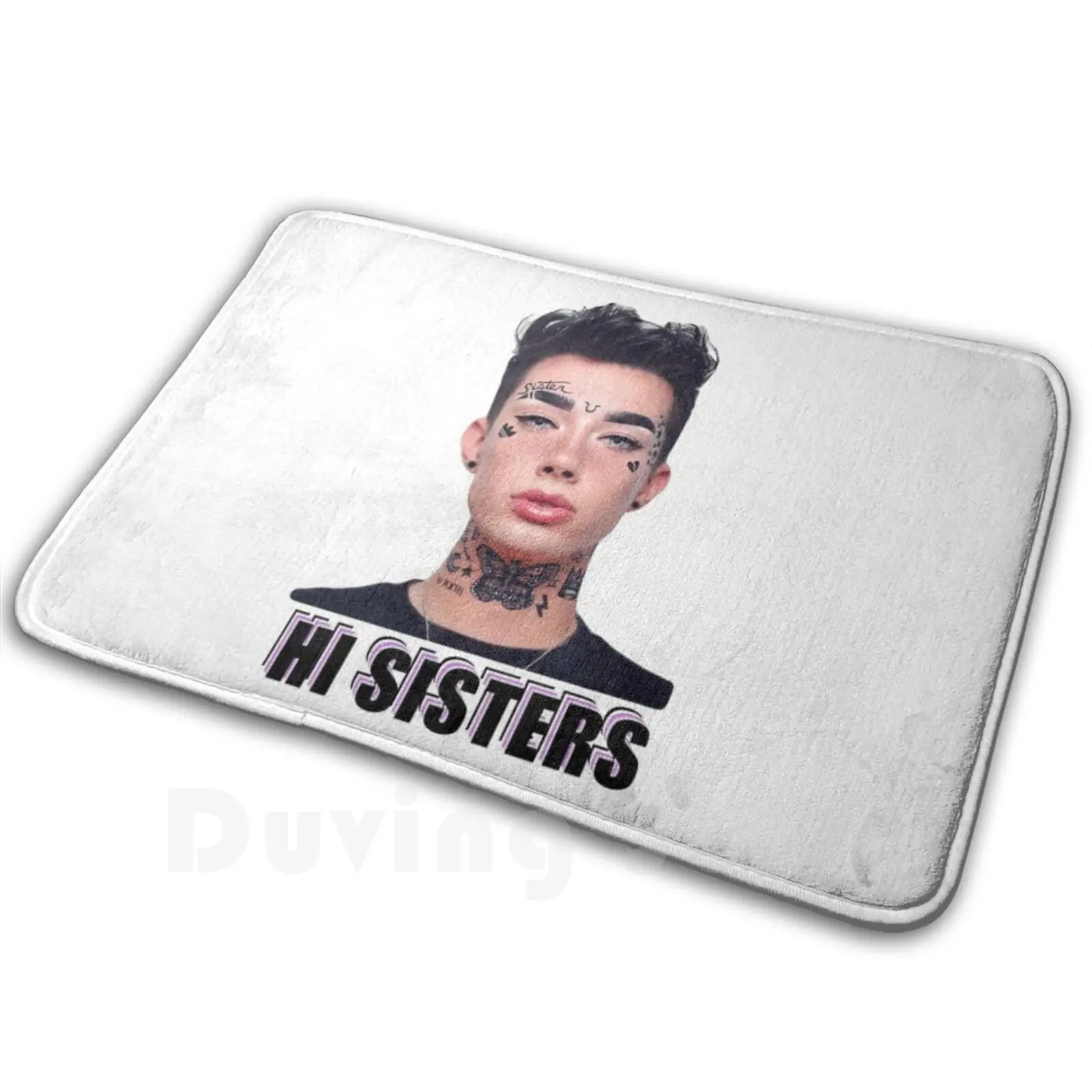 Cj2 , James Hi Sisters Carpet Mat Rug Cushion Soft Morphe Palette James Make Up Paintbrush Fashion Mapeup Funny Cool