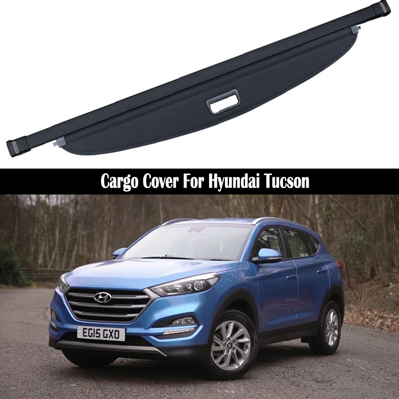 

Rear Trunk Cargo Cover For Hyundai Tucson 2015-2020 Security Shield Rear Luggage Curtain Partition Privacy Car Accessories