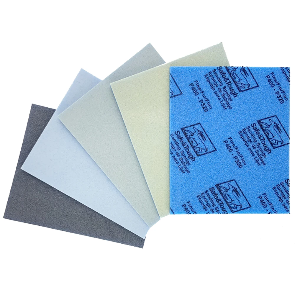 Lixa abrasiva esponja espuma bloco almofada seca e molhada flexível sandpaer vária categoria para madeira metal plástico artesanato modelo de polimento