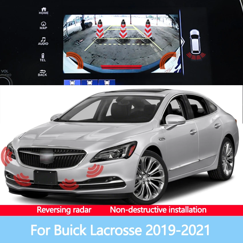 Car Display Screen Reversing Before After Image Radar Sensor Sound Warning Detection System For Buick Lacrosse 2019-2021