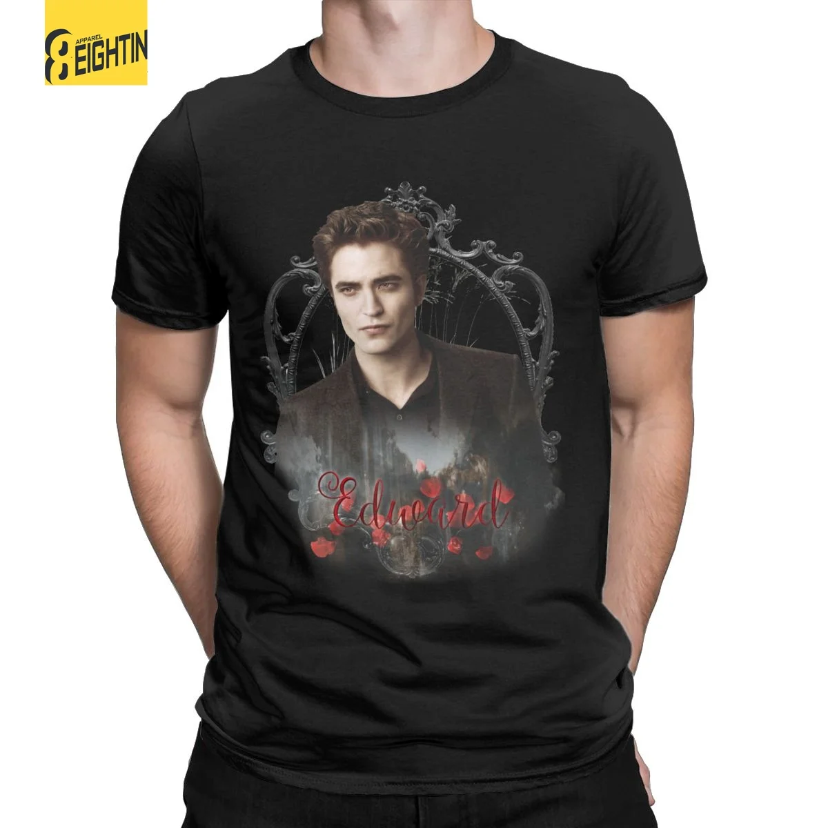 Edward Cullen Twilight T Shirt Men's Cotton Unique T-Shirt Crew Neck Vampire Tee Shirt Short Sleeve Clothes Printing