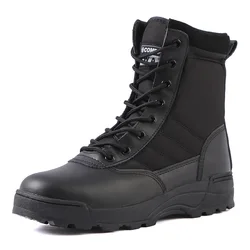 Fashion Black Tactical Breathable Boots Men Special Desert Combat Boots Outdoor Hiking Boots Ankle Shoes Men Work Safty Shoes