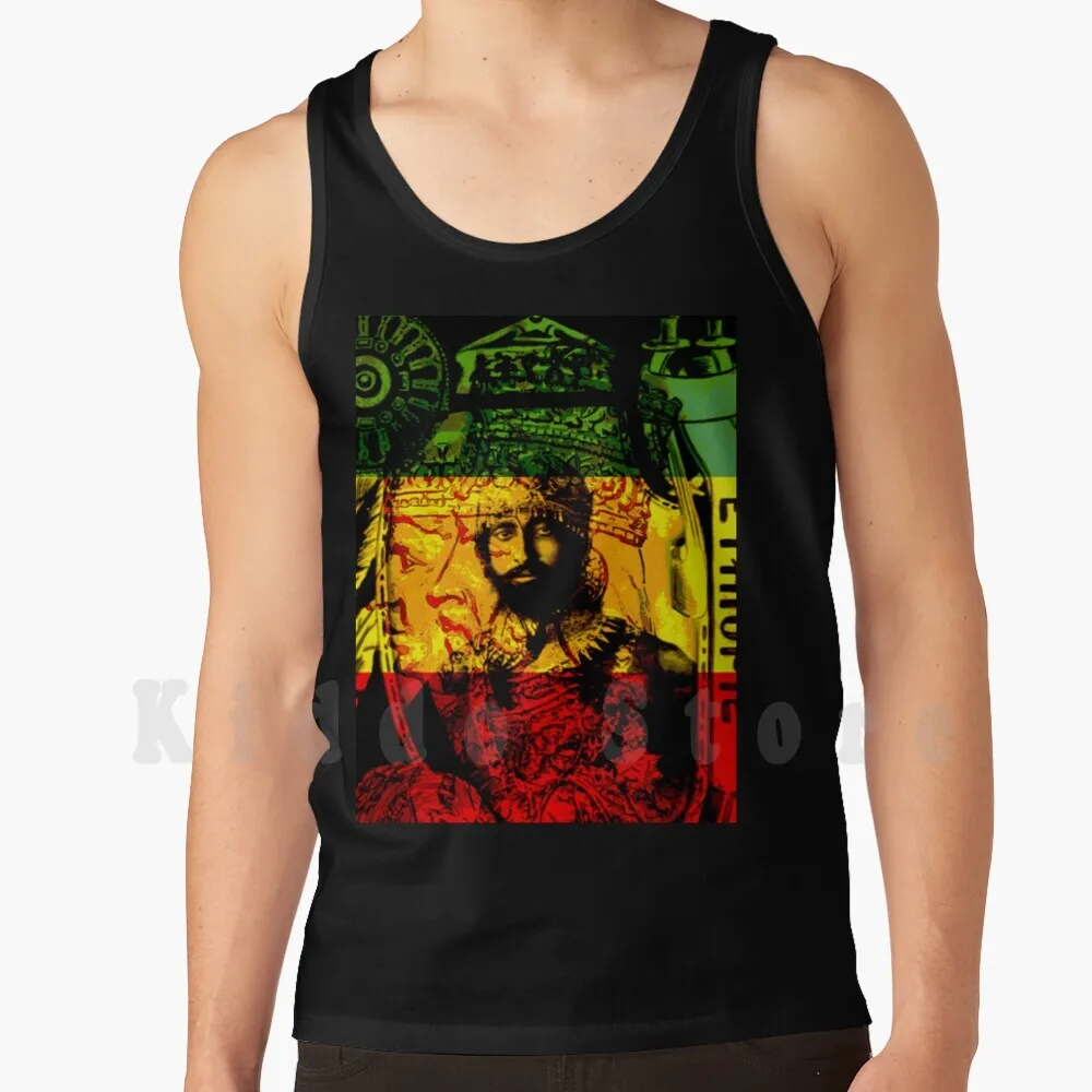 Camisetas sin mangas Rasta Haile Selassie Natural Mystic Lion Of Judah, chaleco 100% algodón, Rasta Haile Selassie Menen Empress