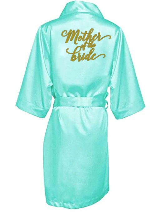 new bride\'s babe bridal robes green robe hen party getting marrried gift babe of honor bridesmaid kimono bride robes