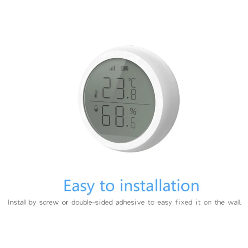 Tuya Zigbee Smart Temperature And Humidity Sensor With LED Screen Display Battery Supply For Zigebee Smart Home Securuty