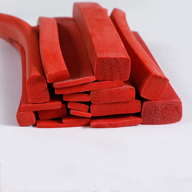 Custom Silicone Foam Strip Heat Insulation Bar 20mm x 3mm / 5mm 25mm 40mm x 5mm 20x3mm 20x5mm 25x5mm 40x5mm 70x20mm 1 Meter Red