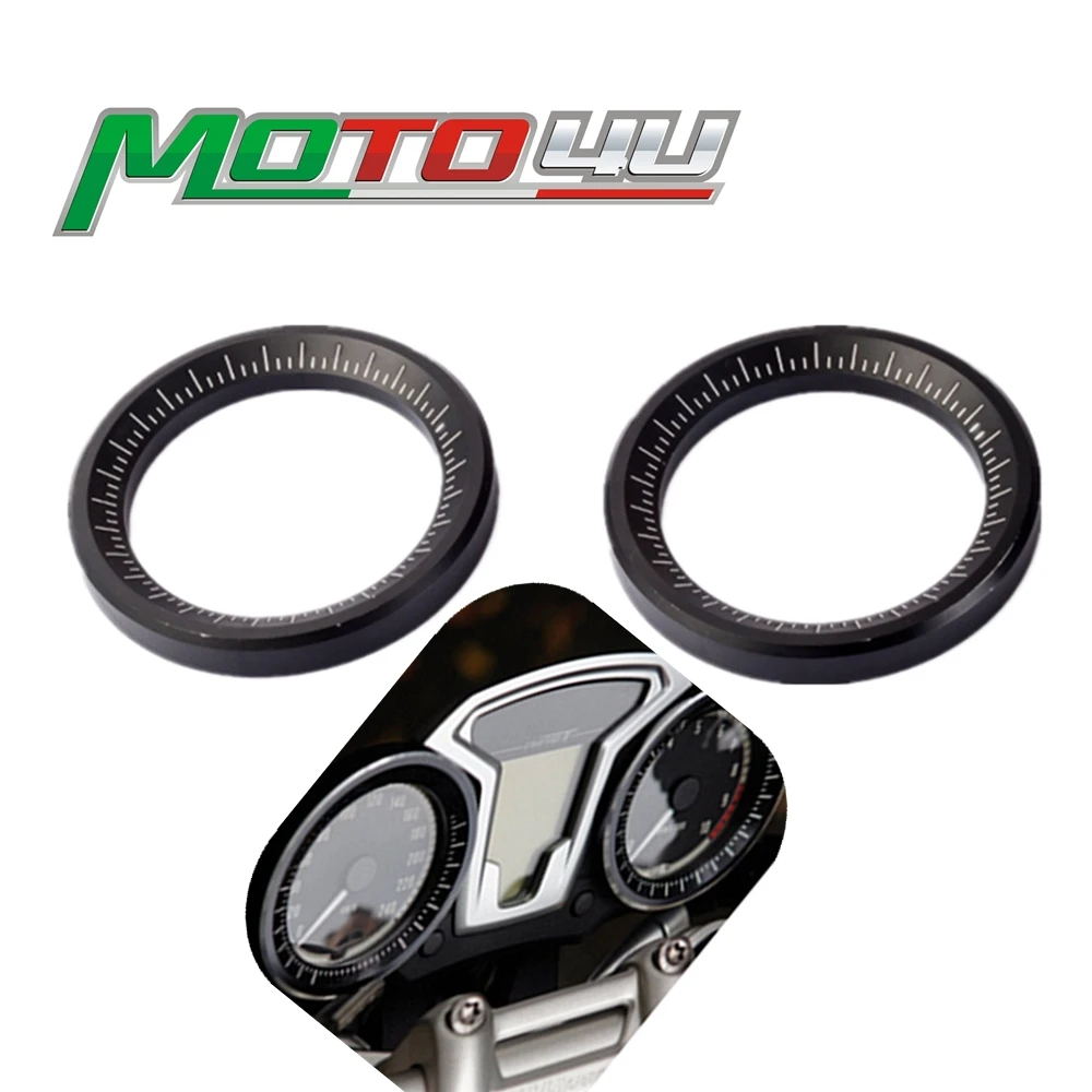 2PCS Motorcycle Meter Ring Techometer Speedometer Cover Instrument scale decorative For BMW R NINE T R NINET R9T 2014 2015 2016