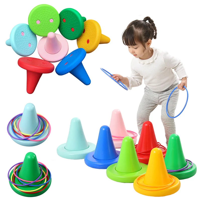 Children Balance Training Sensory Integration Toy Unicorner Chair Throwing Ring Funny Game Balance Perception Kids Teaching Aid