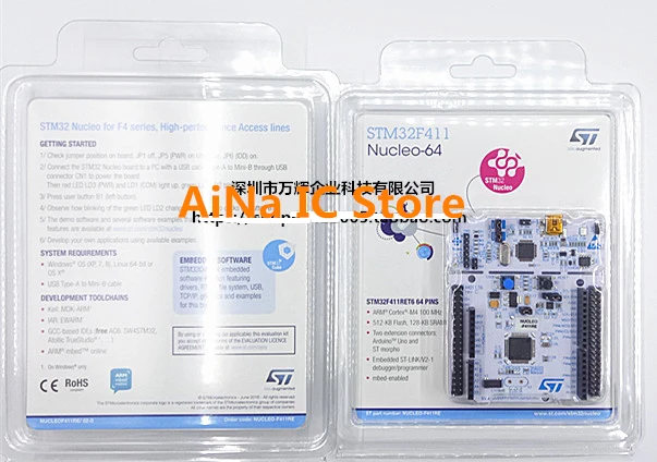 1PCS~5PCS/LOT NUCLEO-F411RE NUCLEO-64 STM32F411 Development board learning board