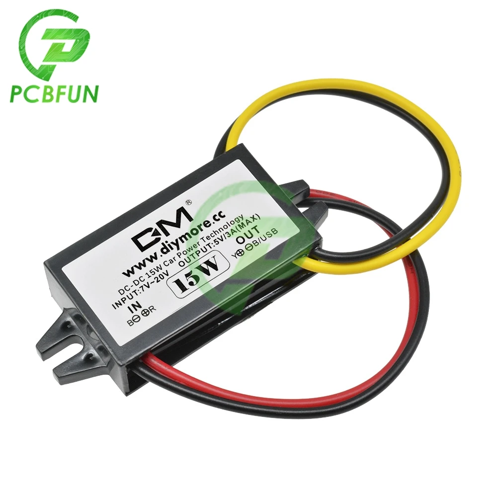 Neue 15W DC-DC Buck Converter Step Down Modul 12V zu 5V 3A Monitor Netzteil konverter Regulator Adapter Für Auto