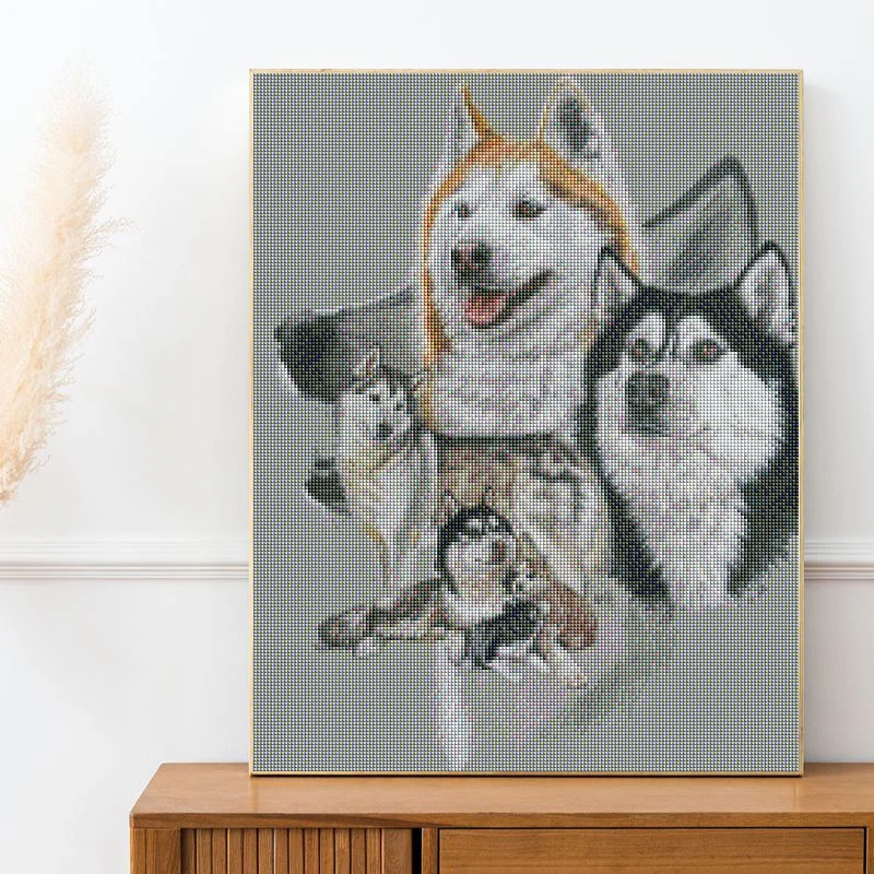 Zestaw do malowania diamentami farba zwierzęta pies Husky Shepherd buldog pełny kwadrat i okrągły haft mozaika ściegu Home Decor sprzedaż