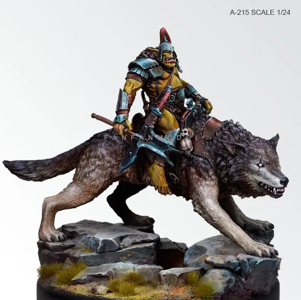 1/24 Resin Figure Kits Wolf Clan Cavalry Model Self-assembled A-215