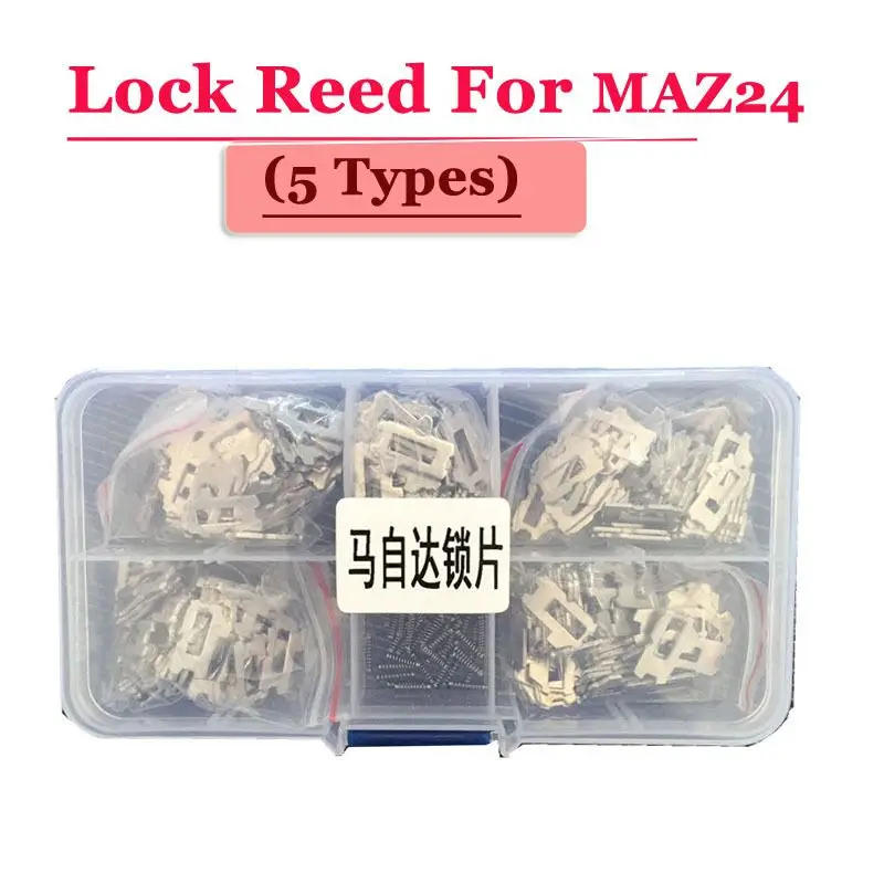 200PCS/LOT 5 Types MAZ24 Car Lock Reed Plate For Mazda Auto Lock Core Key Lock Repair Accessories Kits Locksmith Tools