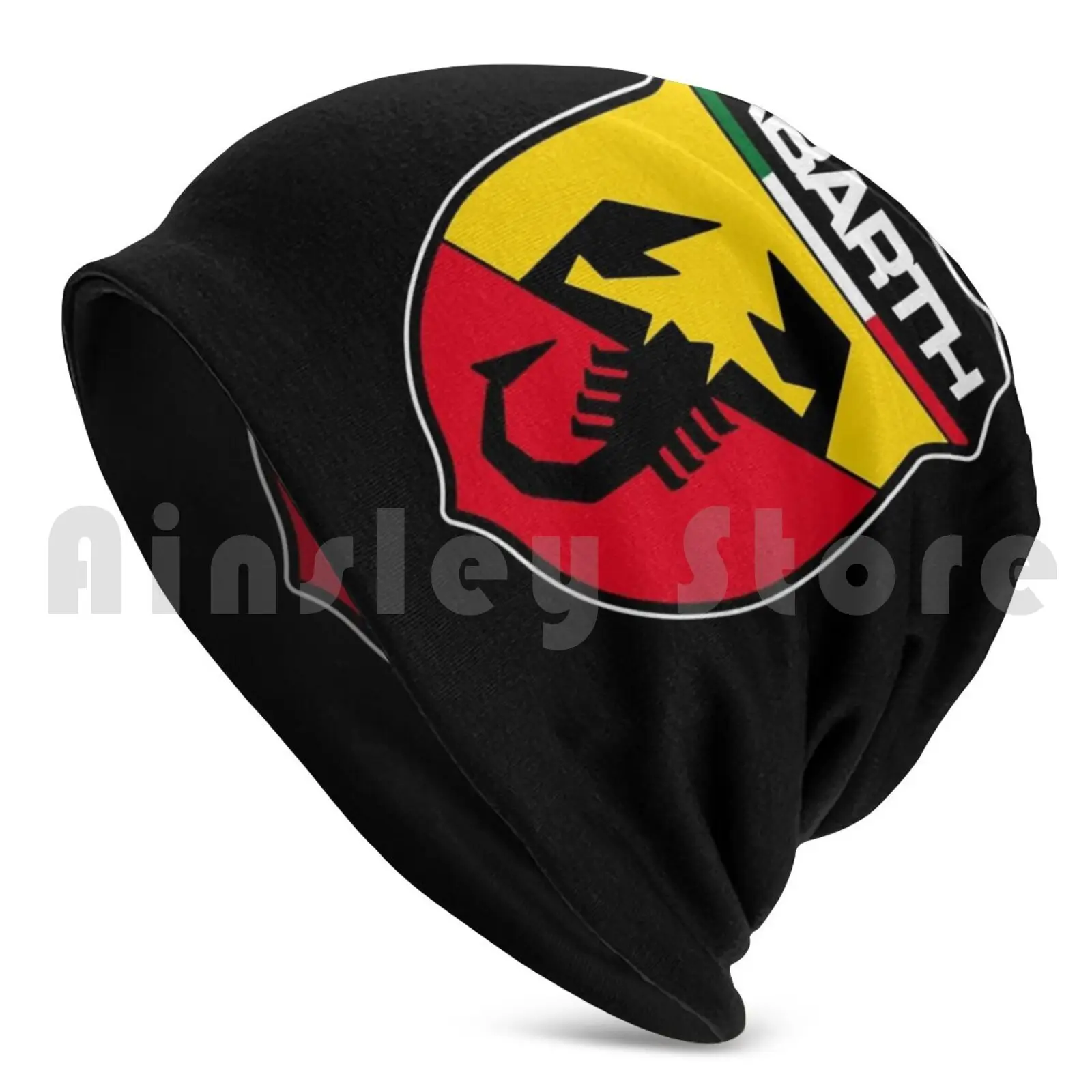 Abarth Logo Beanies Knit Hat Hip Hop Abarth Fiat Racing Car 500 Classic Logo Lancia Vintage Italian