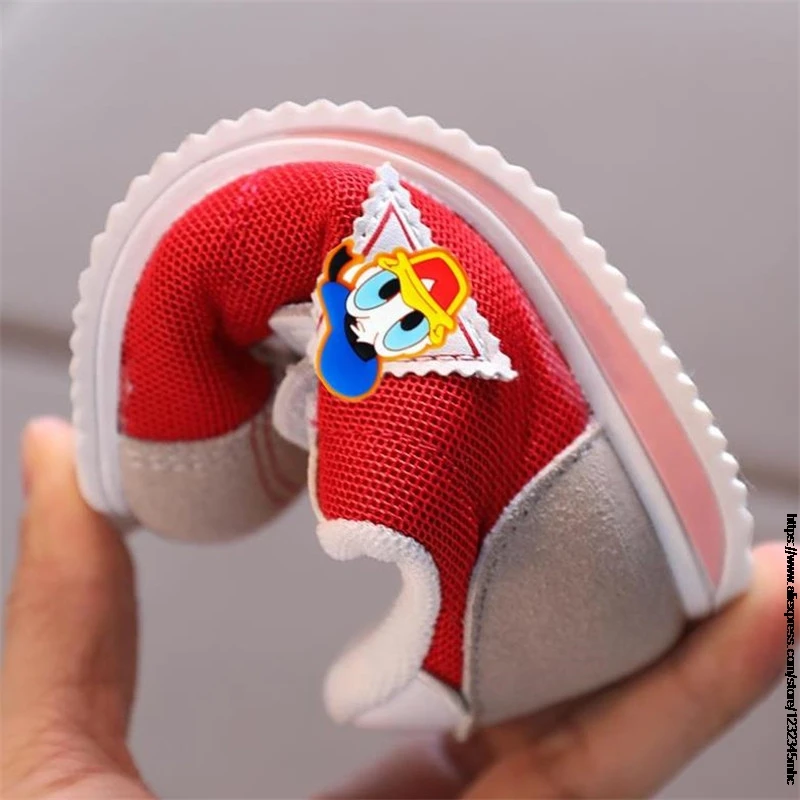 Kids Shoes Anti-slip Soft Rubber Mickey Minnie Sneakers Casual Flat Sneakers Children Girls Boys Sports Duck Shoes