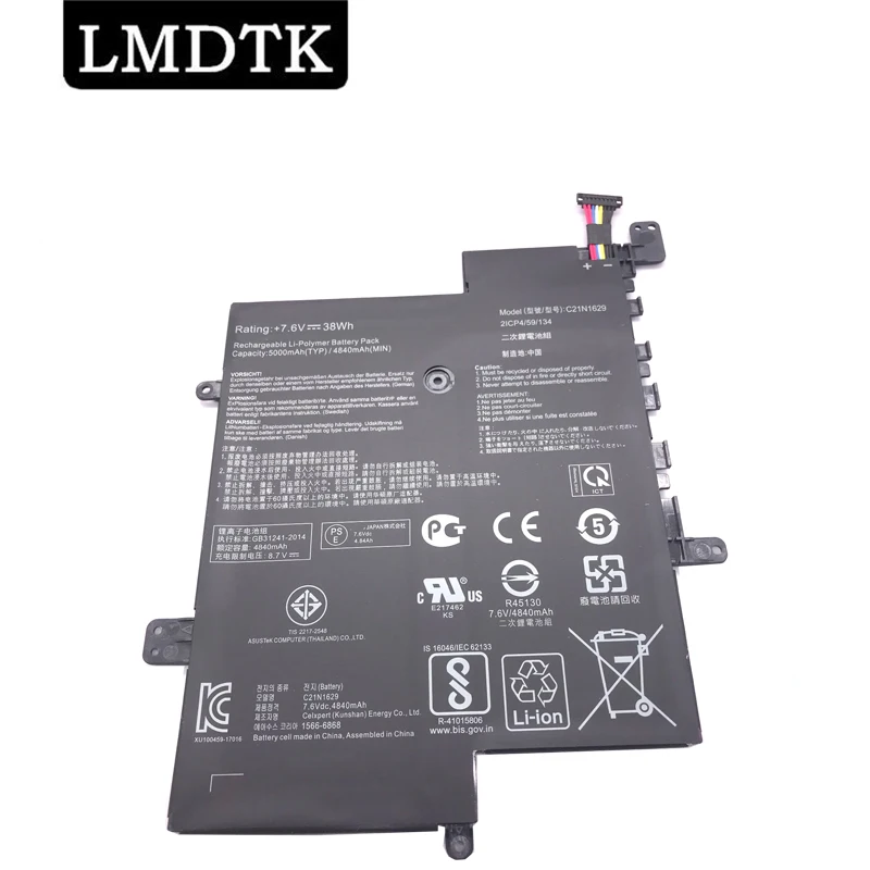 LMDTK New C21N1629 Laptop Battery For ASUS C223NA E203MAH E203MA E203N E203NA L203NA R207NA R203MA 7.6V 38WH