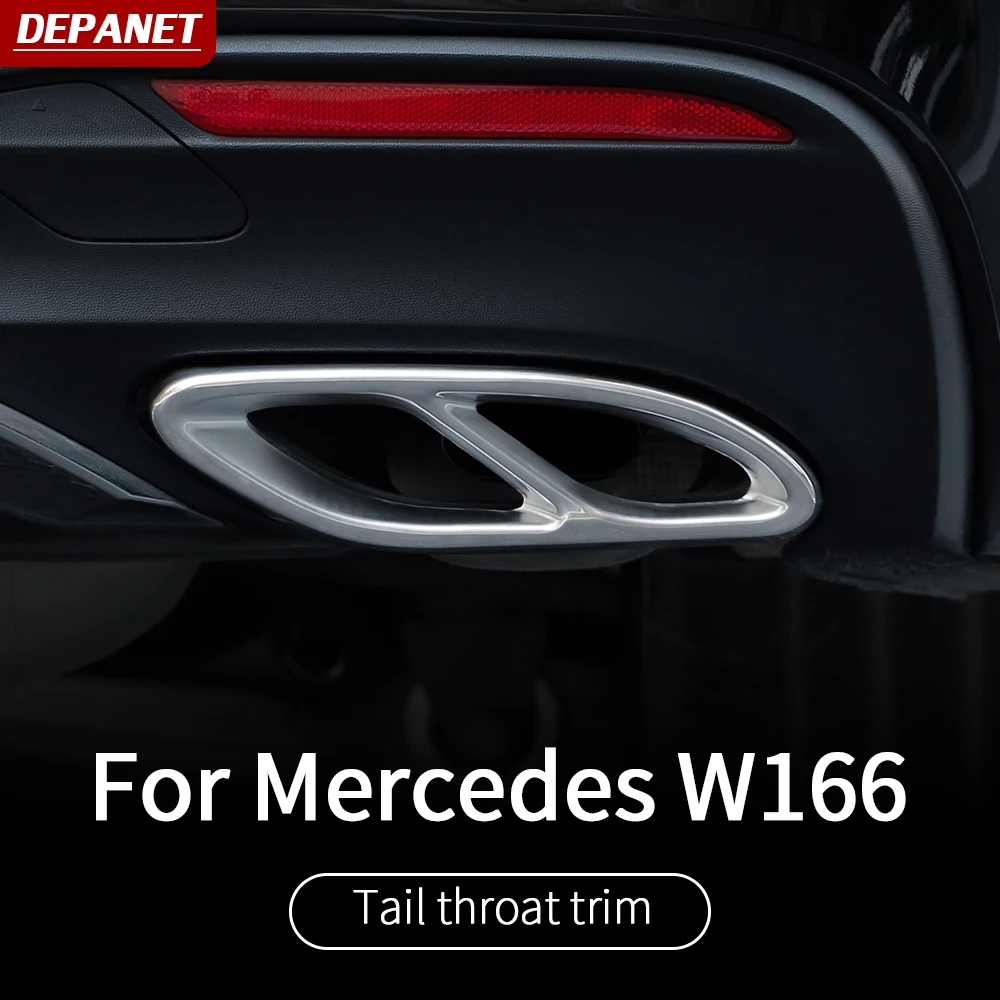 Stainless steel Tail throat trim for Mercedes GLE W166  GLS X167 gle c292 accessories