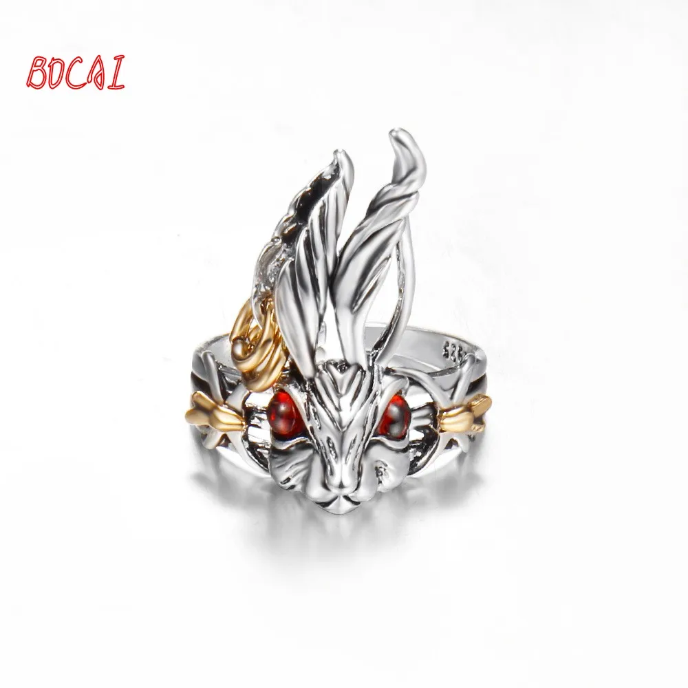 

New real s925 sterling silver handmade rabbit carrot, woman ring adjustable opening personalized creative couple gif