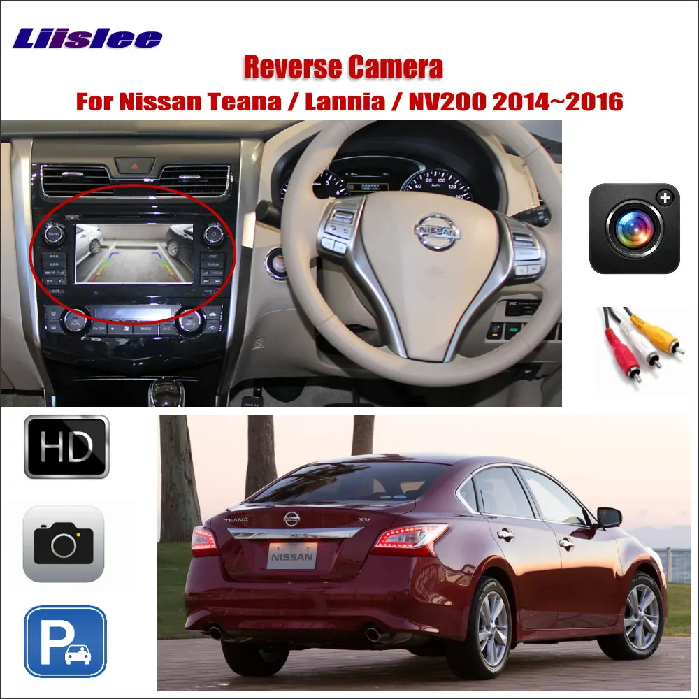 For Nissan Teana/Lannia/NV200 2014-2016 Car Rear Camera Reverse  Auto Parking Backup HD CCD CAM RCA Adapter Connector