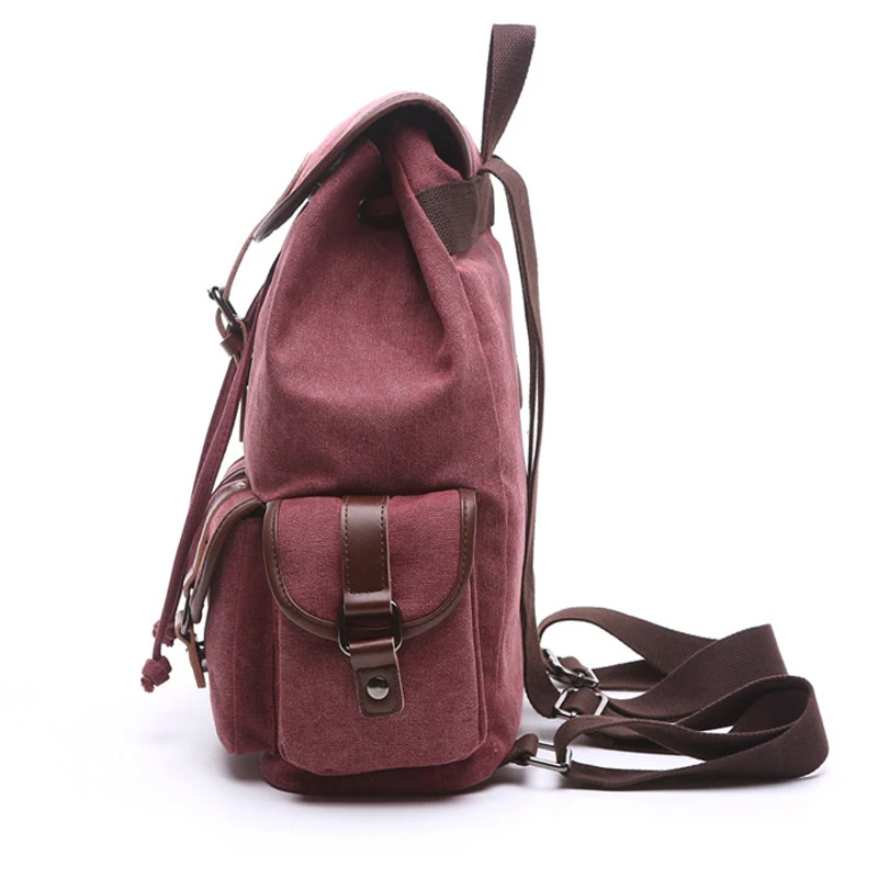 2022 Multifunction Canvas Backpack Drawstring Large Capacity Backpack Men Women Travel Rucksack School Shoulder Bag