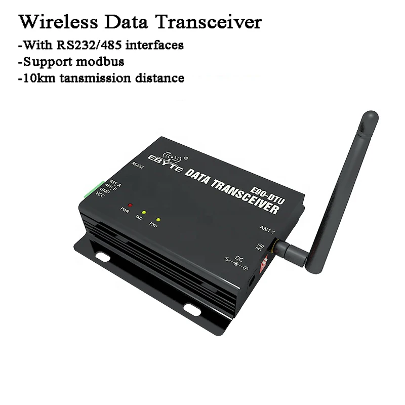 10km 230MHz RS485 RS232 Wireless Data Transceiver Modbus Receiver transmitter RSSI SX1262 LoRa Modem for Automated industry