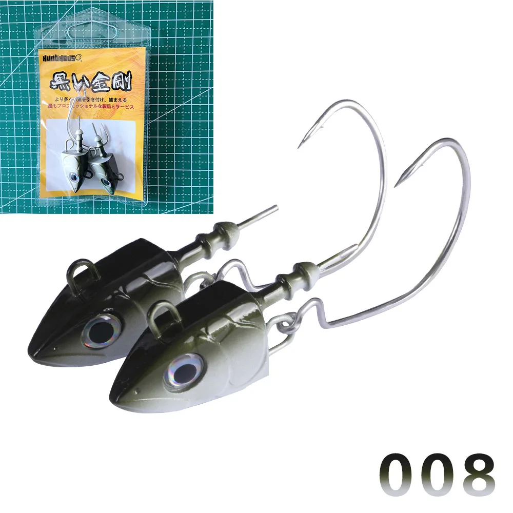 Hunthouse Barre T. Minnow Head 25g LW216 Easy Shiner Fishing Lure Soft Lure Jig Bait Bass Pike Fishing leurre Souple