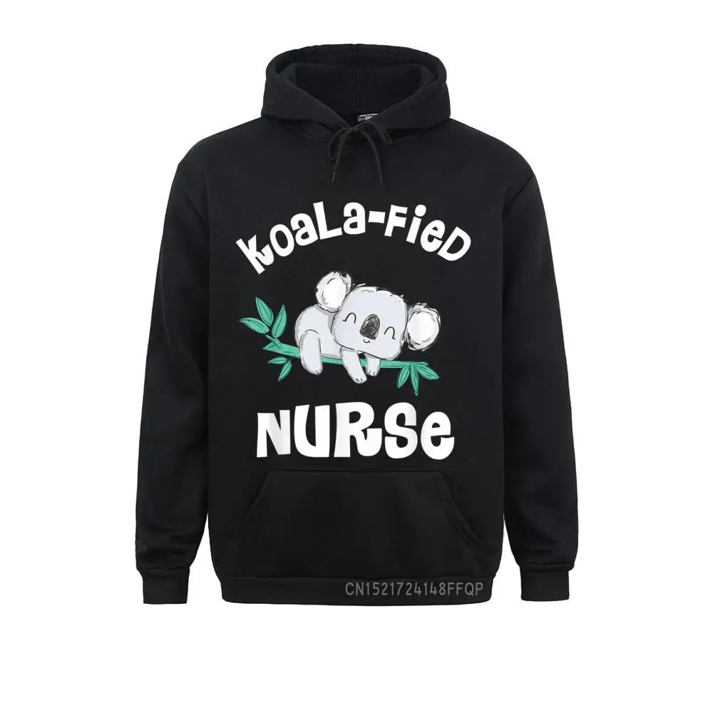 Nurse Hooded Tops Qualified Nurse RN LPN Gift Koala-Fied Sweatshirts Winter/Fall Hoodies Plain England Style Gothic Men