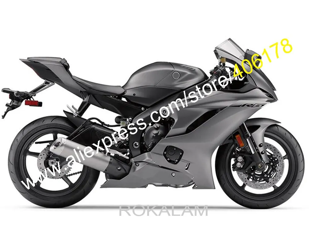 Fairing Kit For YZF R6 2017 2018 2019 2020 YZF-R6 17 18 19 20 All Gray Aftermarket Sports Motorcycle Parts (Injection Molding)