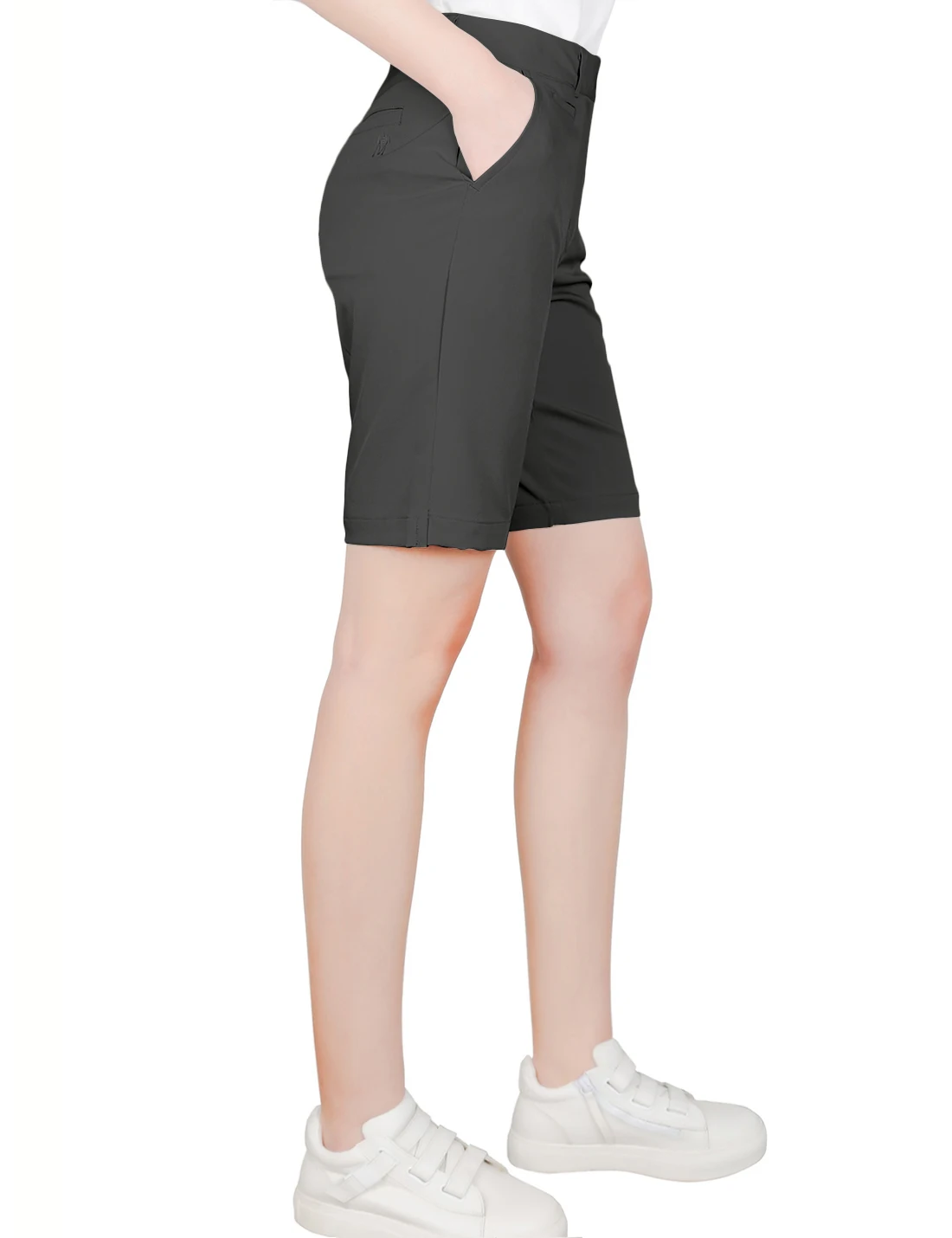 New Women Golf Shorts Lesmart Stretch Soft Spring Summer Bermuda Shorts Elastic Outdoor Sports Casual Short with Pockets