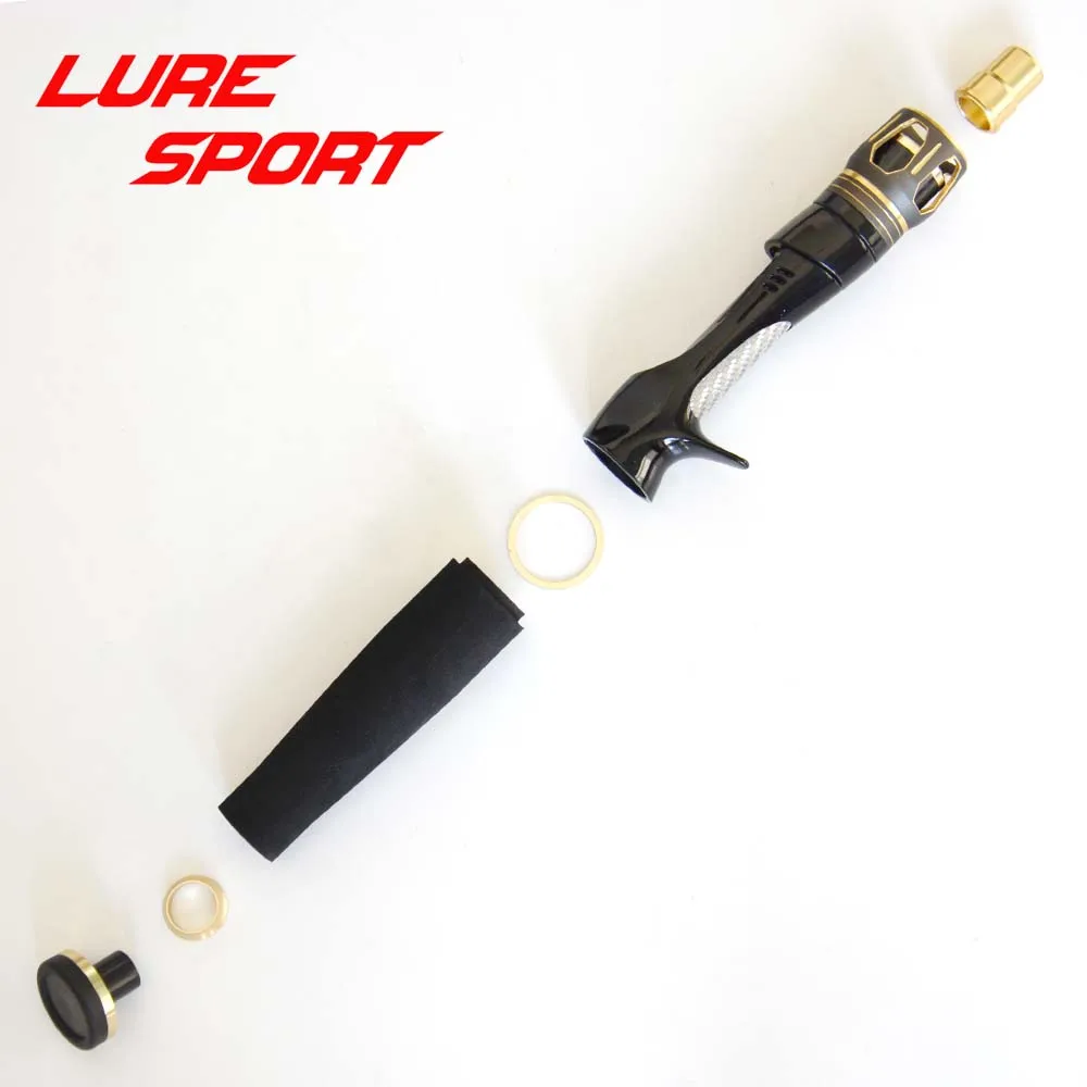 LureSport 55cm Taper handle Cast Reel Seat Butt Set Butt Section Rod Building component Rod Repair DIY