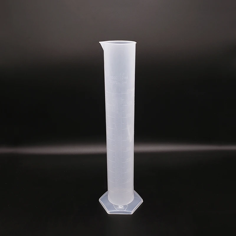 Cylindre de mesure en plastique, capacité 1000ml, cylindre de laboratoire en plastique gradué