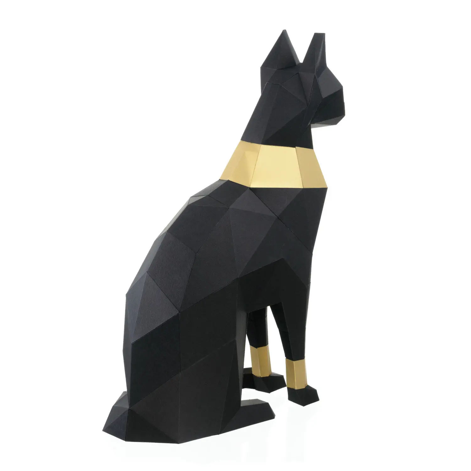 Cat Bastet Egypt 3D Paper Model Animal Papercraft Action Figure Puzzles Kids Gift Educational Creative Home Deco Decorations Toy