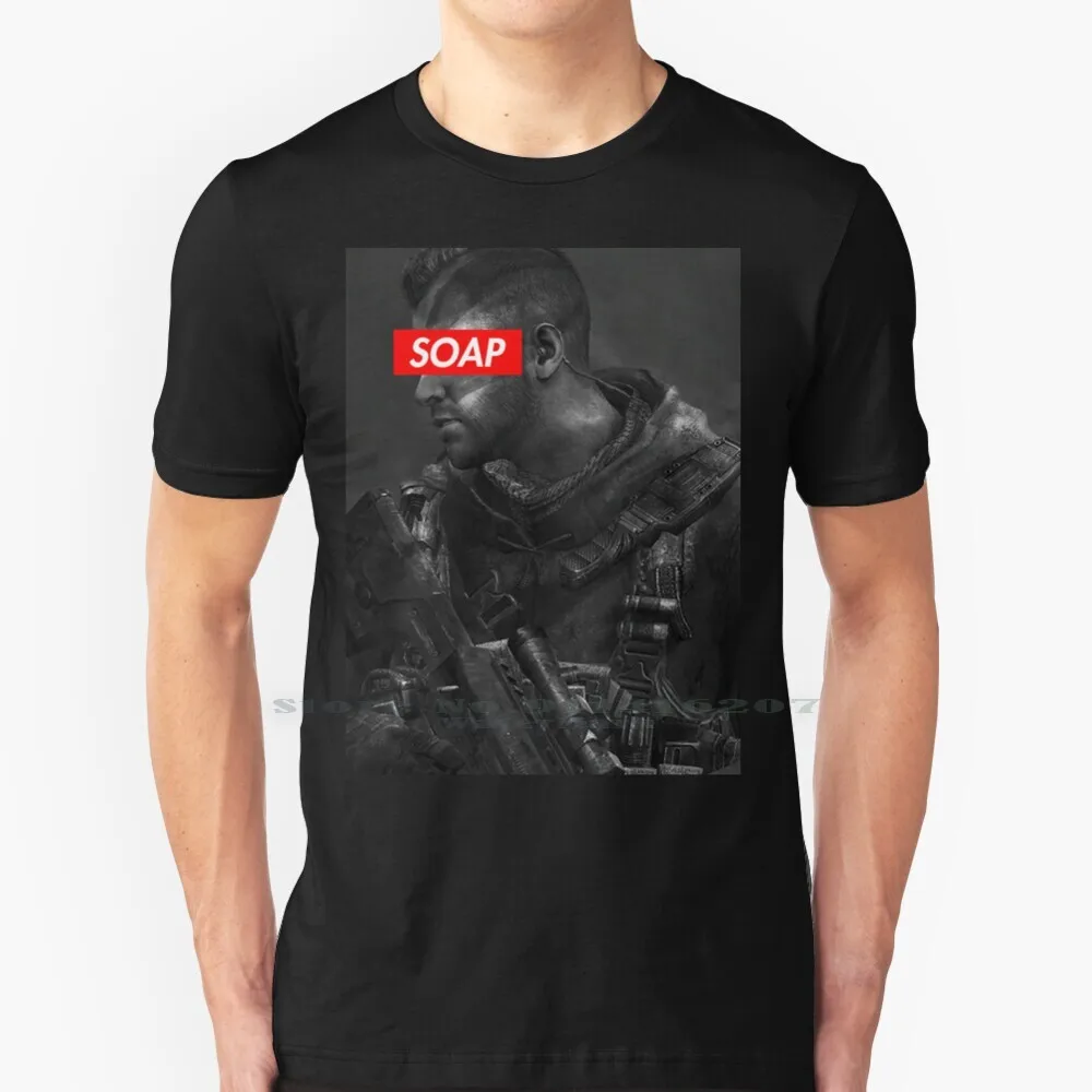 John Soap Mactavish 100% Cotton T Shirt John Mactavish Mw2 Mw3 Modern Warfare Soap Black Ops Captain Price Kevin Mckidd