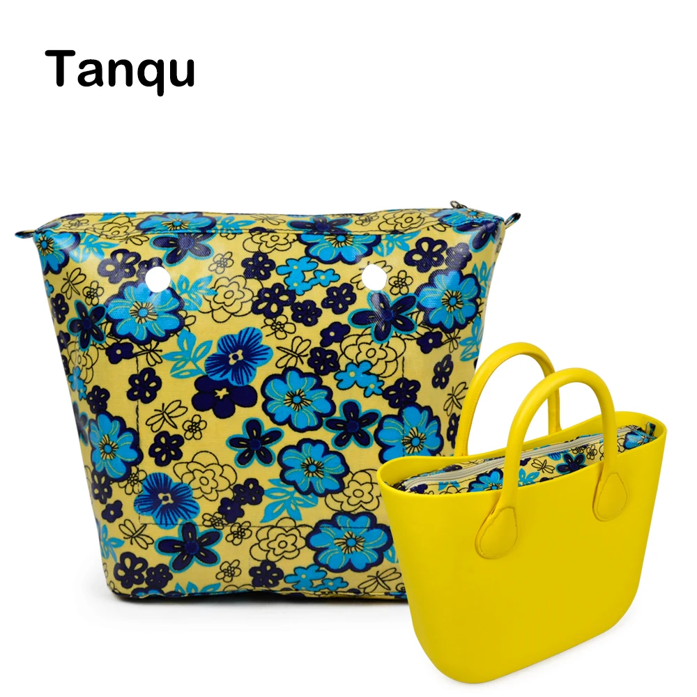 

TANQU New Outer Waterproof Coating Colorful Inner Lining Insert Zipper Pocket for Mini Obag Canvas Inner Pocket for O Bag