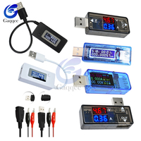 USB Tester DC Digital Voltmeter LCD Current Voltage Charger Capacity Tester  Ammeter Detector Power Bank Charger Indicator USB