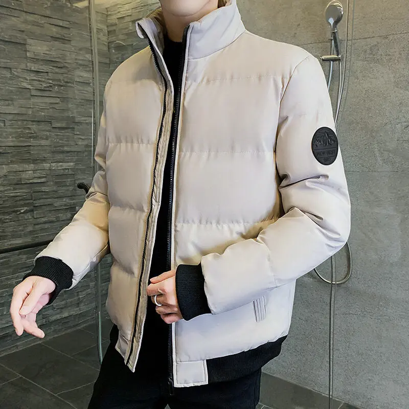 Brand Fashion Men Winter Jacket Stand Collar Designer Male Cotton Padded Coats Thick Warm Outerwear 4 Colors Plus Size M-7XL