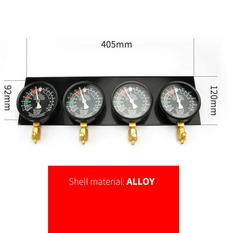 Universal Professional 4 Gauge Fuel Vacuum Carburetor Synchronizer Set for Motorcycle Repair Tools Diagnostic Test Tool Balancer