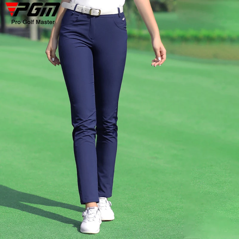 Pgm Women Spring Casual Golf Trousers Slim Fit Golf Pants Ladies High Waist Pants Autumn Quick Dry Breathable Sports Pants XS-XL