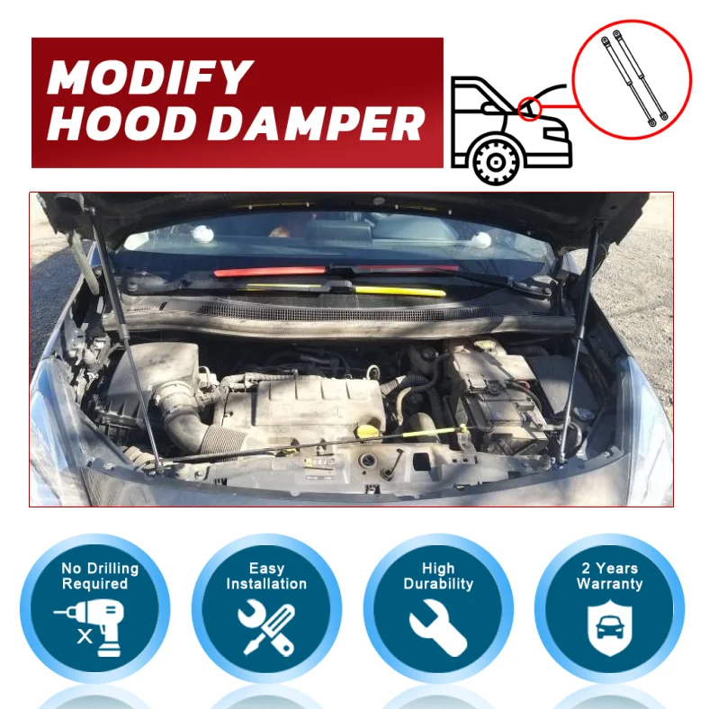 

Hood Damper for Opel Meriva B 2010-2017 Gas Strut Lift Support Front Bonnet Modify Gas Springs Shock Absorber