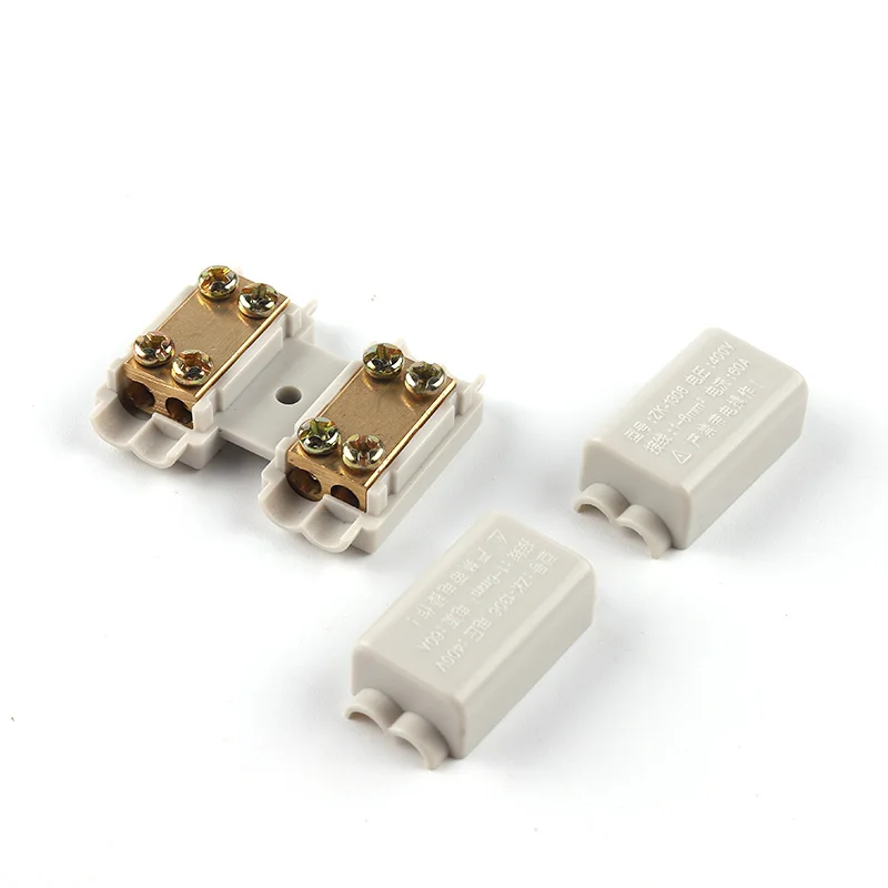 Quick Wire Connector T-Type High Power Terminal Blok 60A/400V 1-6mm2 Elektrische Kabel Splitter 100A/1000V 2.5-10mm2 Junction Box