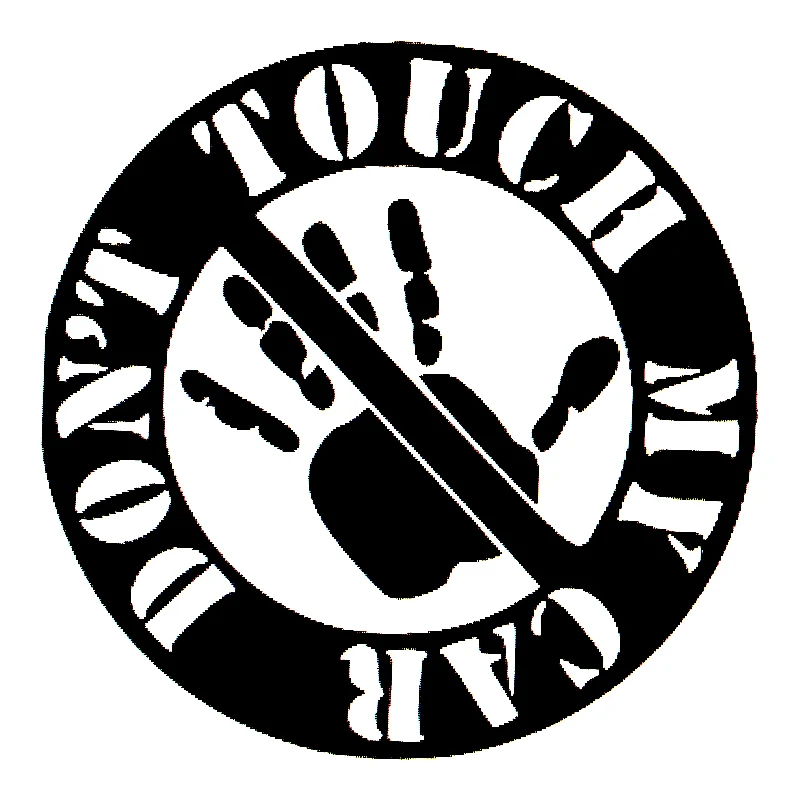 

15*15cm Don't Touch My Car Sticker Decal Vinyl Warning slogan Modern Decal Rear Window Car Sticker