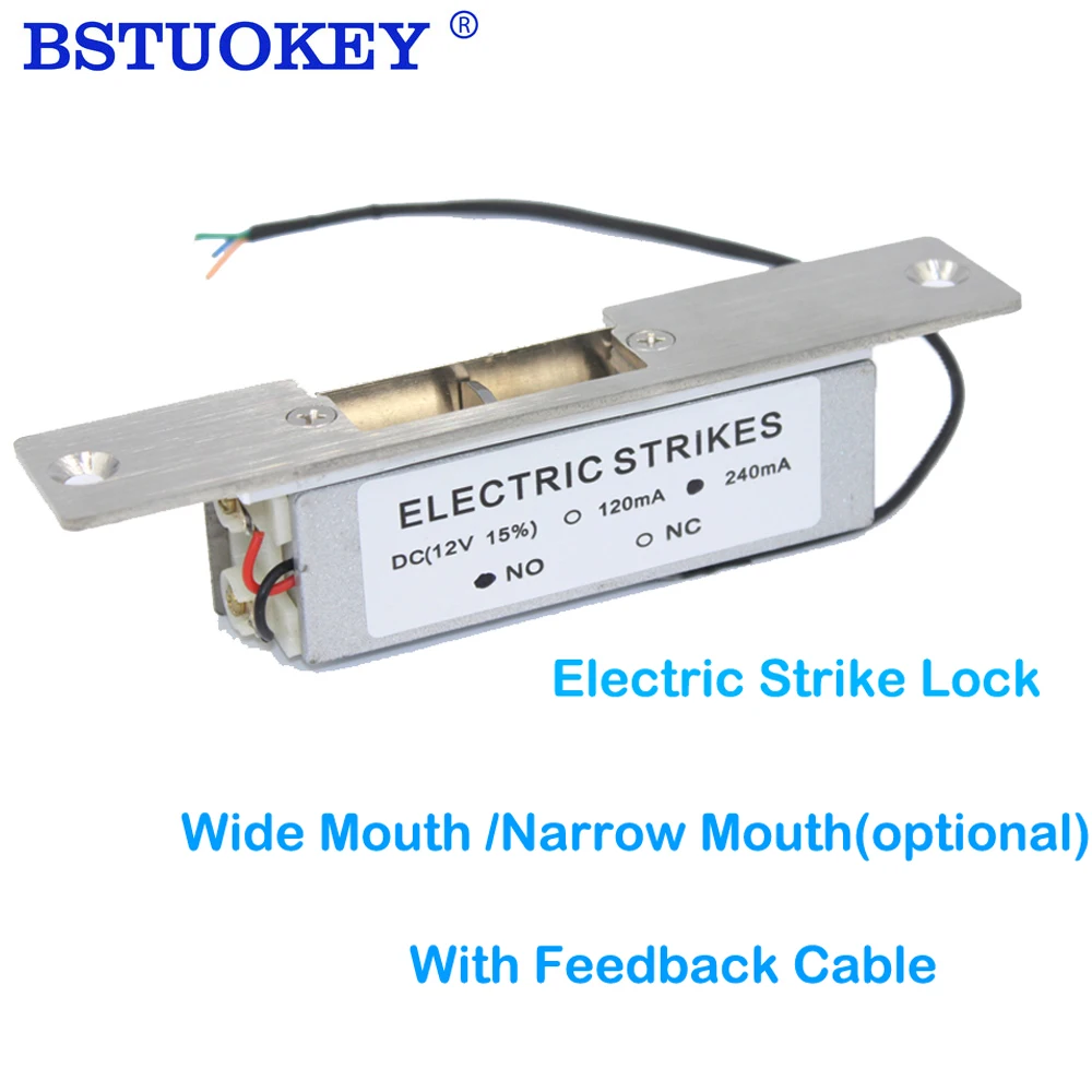 Electric Strike Lock Door Electronic Lock For Access Control System Fail Secure Fail Safe Stainless 12V DC NO NC Lock Feedback