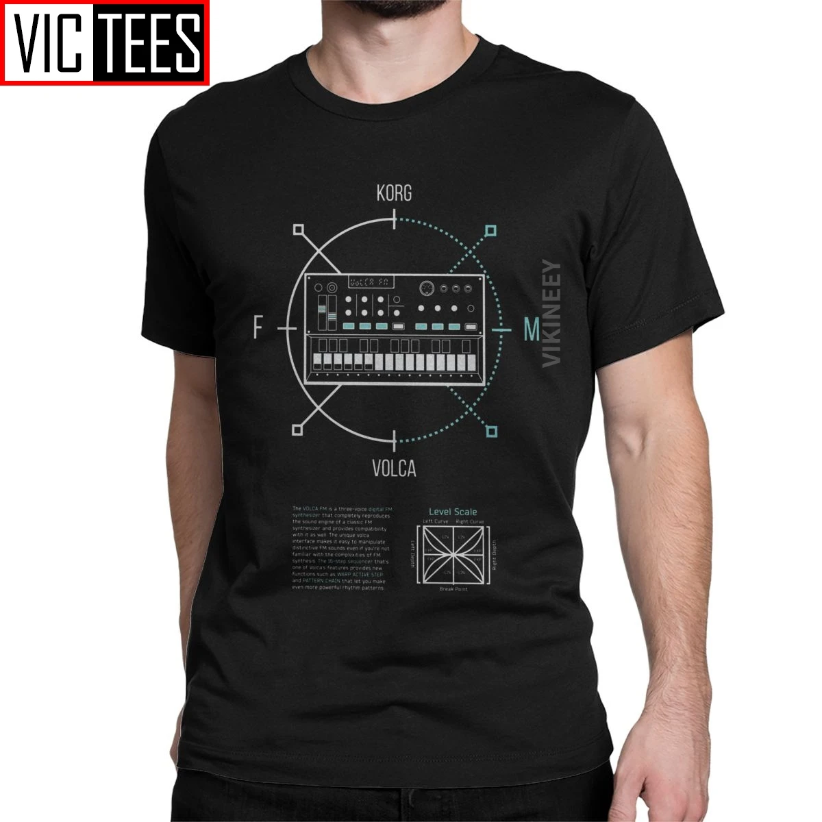 Men Volca FM Round Korg Volca T Shirt Synthesizer Music Synth Electro Modular Techno Cotton Winter Tshirt