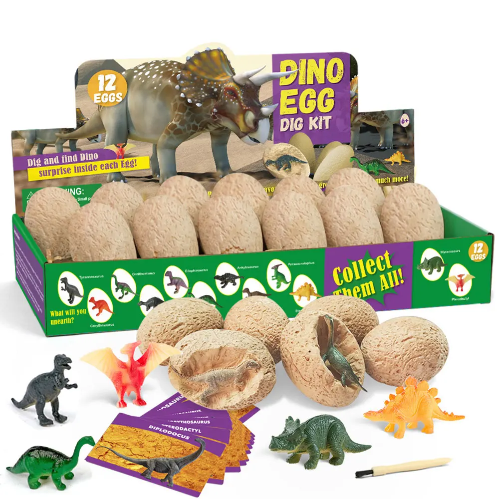 

Montessori Creative Kids Toy Dinosaur Egg Archaeological Excavation Tyrannosaurus Simulation Dinosaur Model DIY Educational Toys