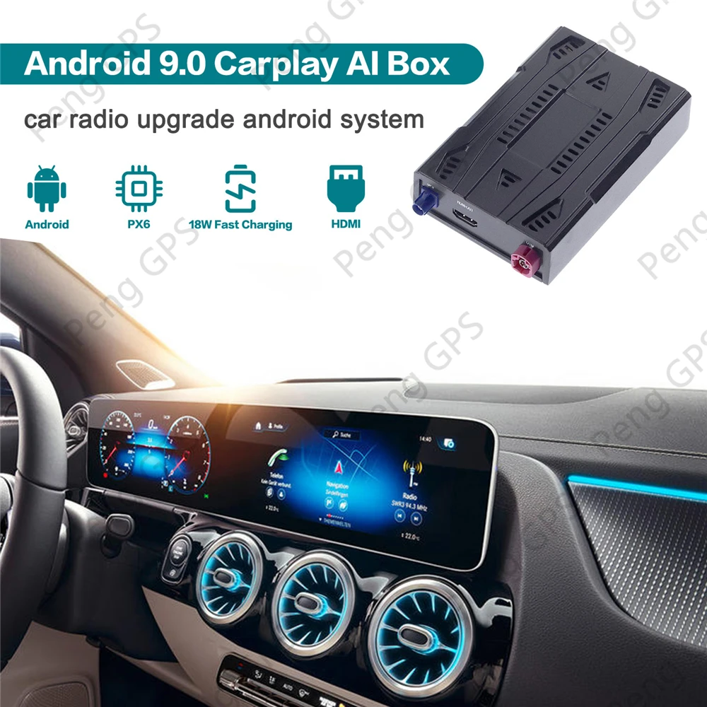 محول Carplay لنظام ترفيه السيارات أندرويد 9.0 لمرسيدس بنز مشغل فيديو مرآة لاسلكي الملاحة راديو التلفزيون