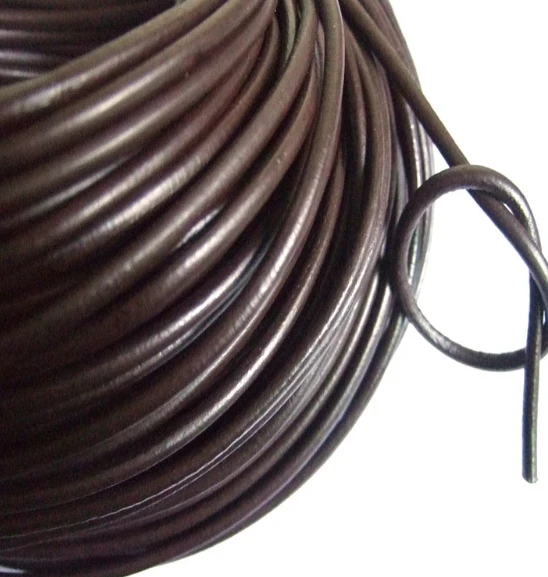 100M/lot brown 1mm 2mm 1.5mm real wax Round COW Genuine Leather Cord Bracelet Necklace Cord DIY Rope String Findings Thread gh42