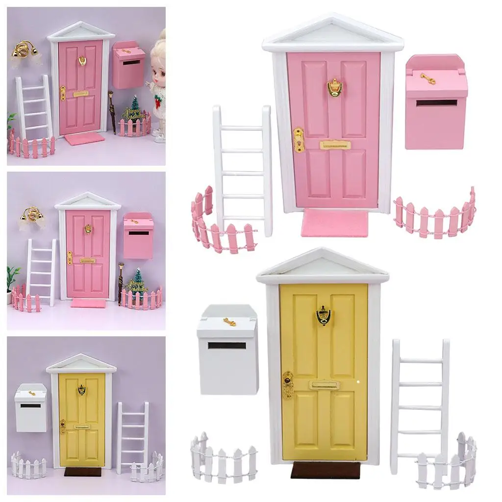 1:12 Scale Dollhouse Miniature Fairy ประตู Fairy ประตูอุปกรณ์เสริมสำหรับสาวตุ๊กตาตกแต่ง