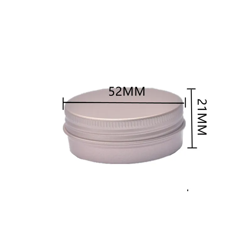 

Wholesale10ML Aluminum Cream Boxs Aluminum Tins Hair Wax/Handmade Soap Pots Rose Short Gold Threaded Aluminum Box