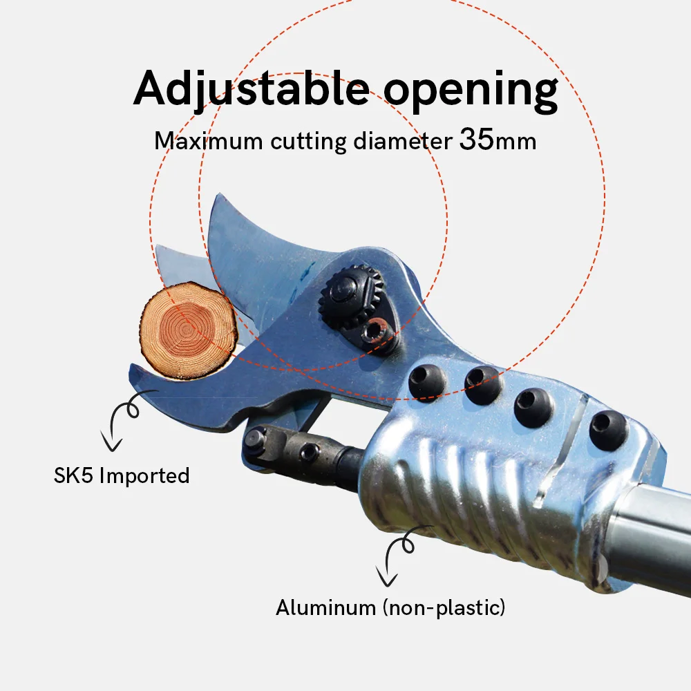 

WS-858 0.8m -2.5m long arm 35MM electric pruning shears, for high tree branch and orchard pruner