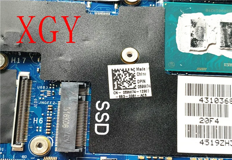 Original Laptop motherboard For DELL XPS 13 9350 mainboard LA-C881P 59W74 059W74 8G-RAM SR2F0 I5-6300U 100% testado ok